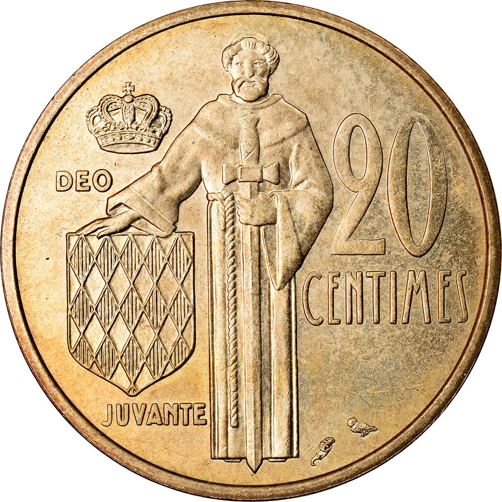 Monnaie, Monaco, Rainier III, 20 Centimes, 1962, SPL, Aluminum-Bronze, KM:143