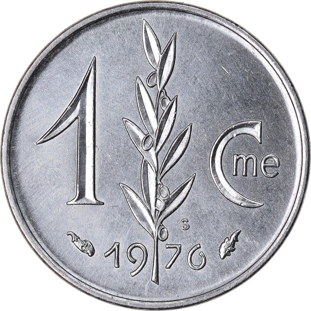 Moneta, Monaco, Rainier III, Centime, 1976, SPL-, Acciaio inossidabile, KM:155