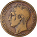 Moneda, Mónaco, Honore V, 5 Centimes, Cinq, 1837, Monaco, Grosse tête et