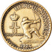 Moneta, Monaco, Louis II, Franc, 1924, Poissy, EF(40-45), Aluminium-Brąz