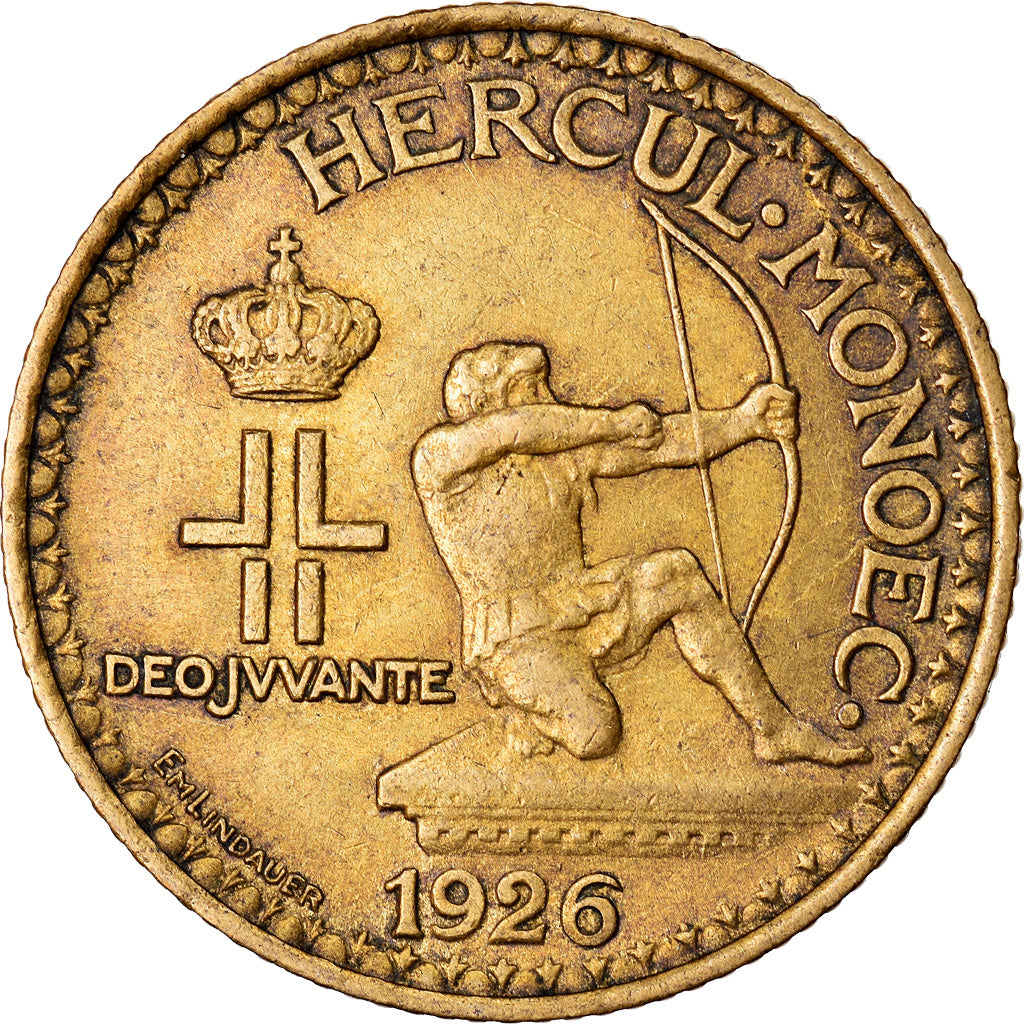 Monnaie, Monaco, Louis II, Franc, 1924, Poissy, TTB, Aluminum-Bronze
