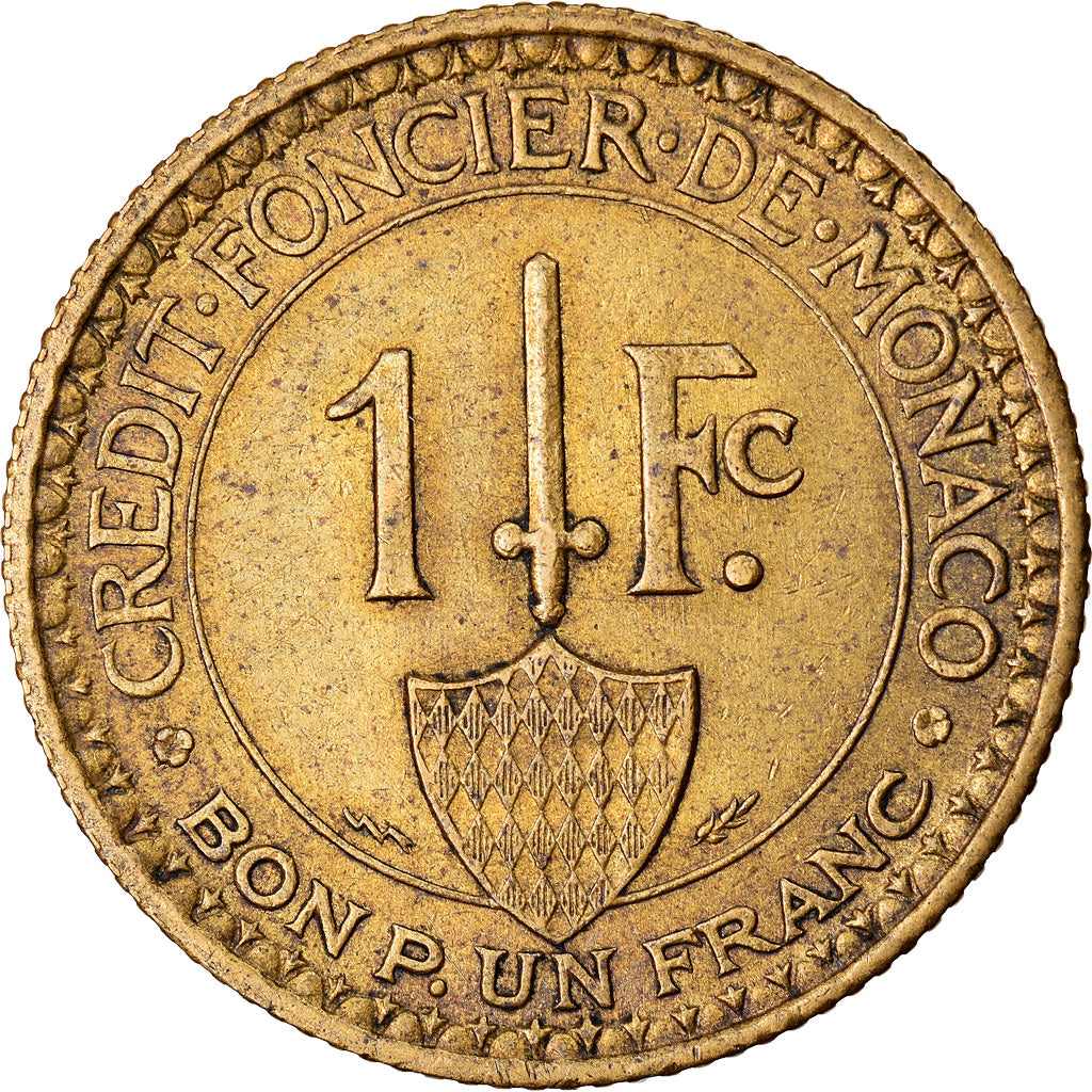 Monnaie, Monaco, Louis II, Franc, 1924, Poissy, TTB, Aluminum-Bronze