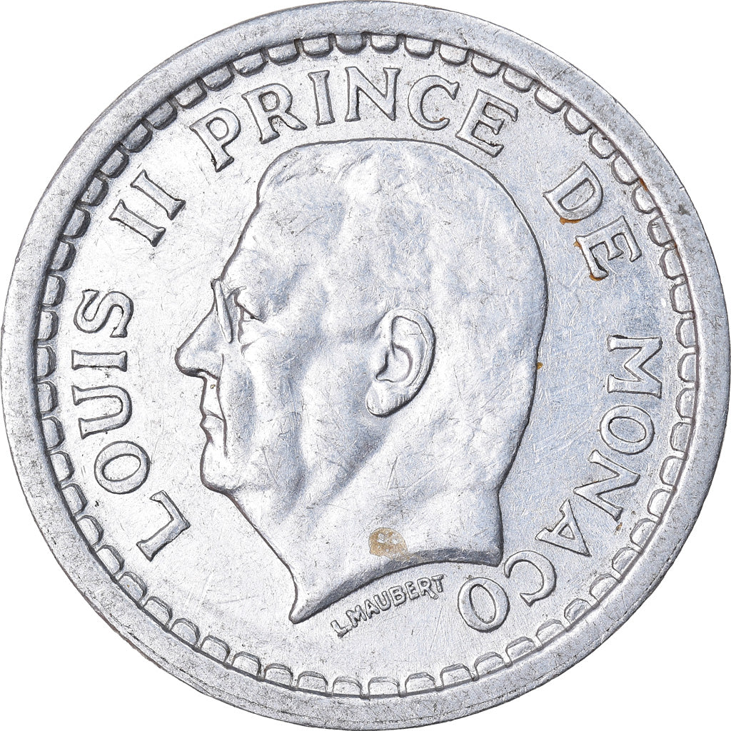 Munten, Monaco, Franc, Undated (1943), Poissy, ZF, Aluminium, Gadoury:MC131