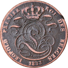 Coin, Belgium, Leopold I, 5 Centimes, 1833, VF(20-25), Copper, KM:5.2