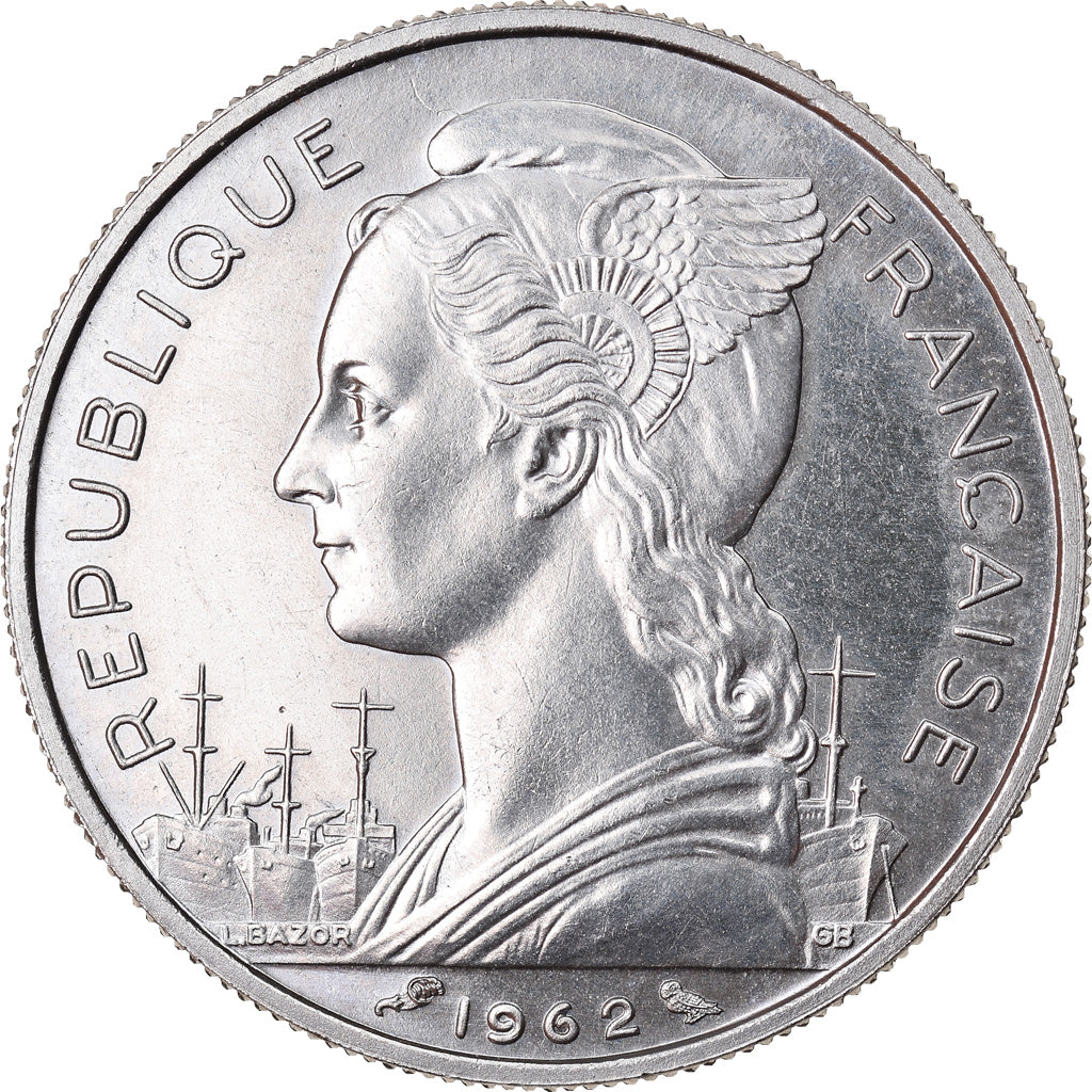 Coin, Réunion, 50 Francs, 1962, MS(60-62), Nickel, KM:12