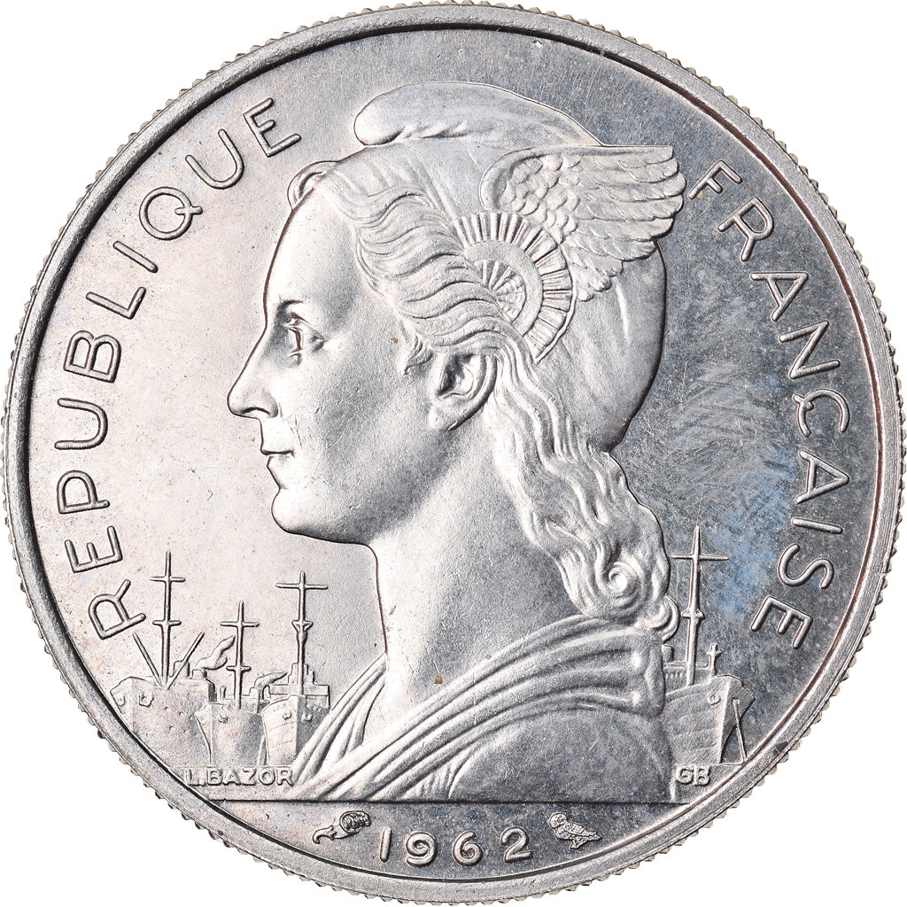 Coin, Réunion, 50 Francs, 1962, MS(63), Nickel, KM:12
