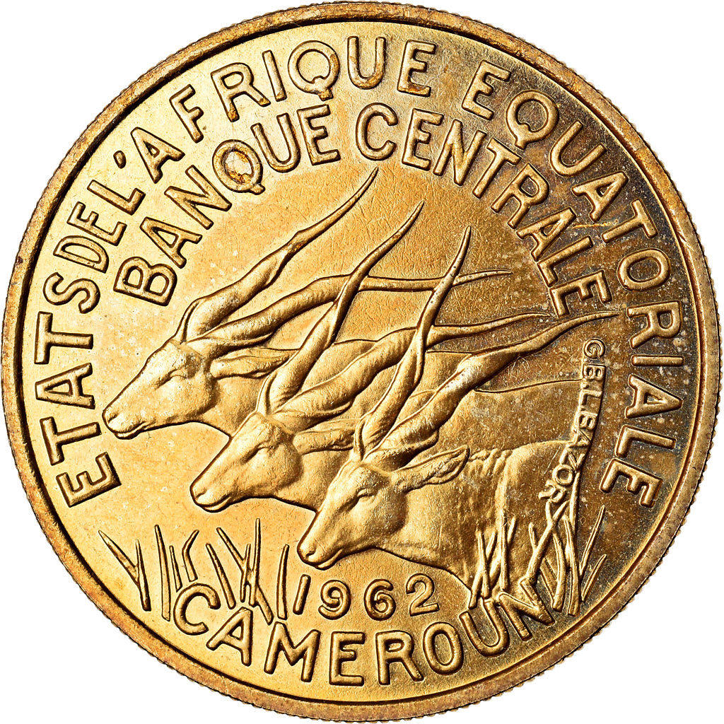 Monnaie, États de l'Afrique équatoriale, Cameroun, 25 Francs, 1962, Paris