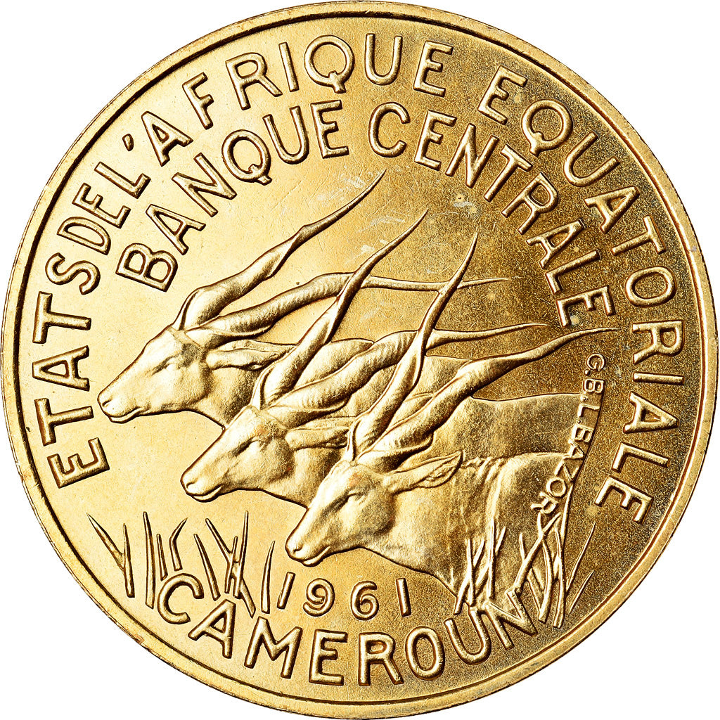 Coin, EQUATORIAL AFRICAN STATES, Cameroun, 10 Francs, 1961, Paris, ESSAI
