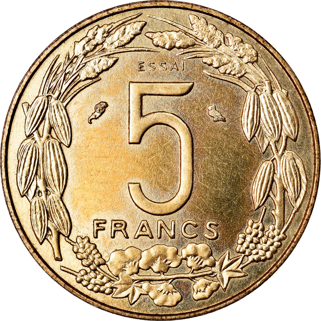 Moneta, Stati dell’Africa equatoriale, Cameroun, 5 Francs, 1961, Paris, ESSAI