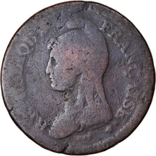 Moneta, Francja, Dupré, Decime, 1796, Paris, F(12-15), Bronze, KM:645.1