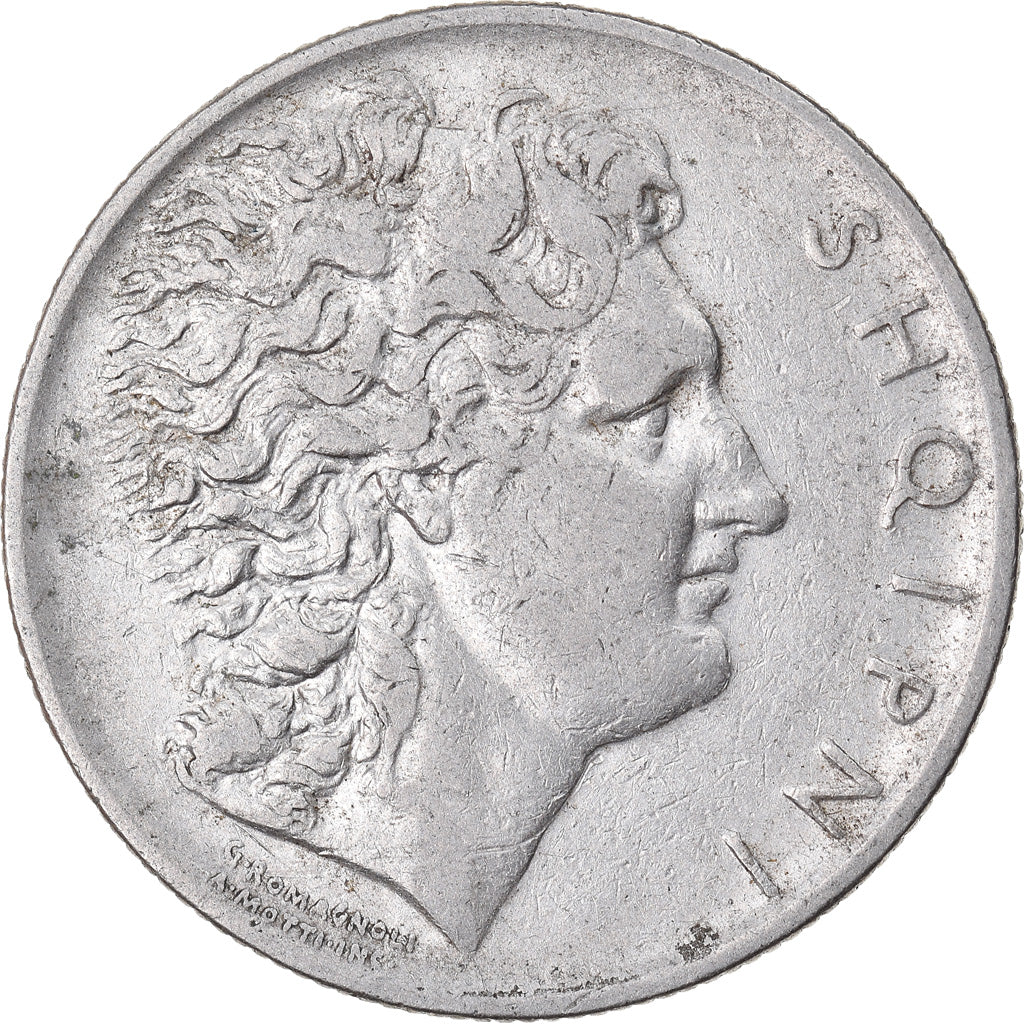 Moneta, Albania, Lek, 1931, MB, Nichel, KM:5