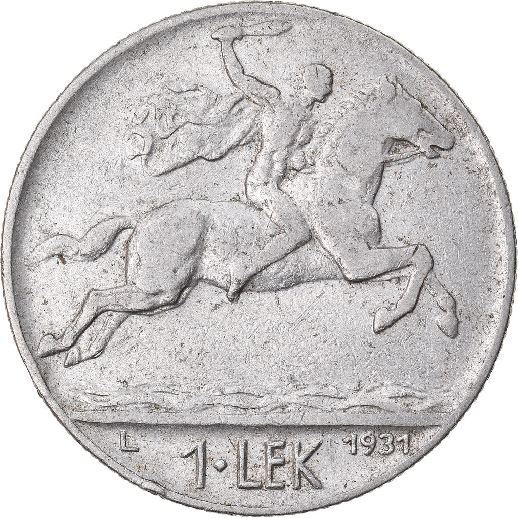 Moneta, Albania, Lek, 1931, MB, Nichel, KM:5