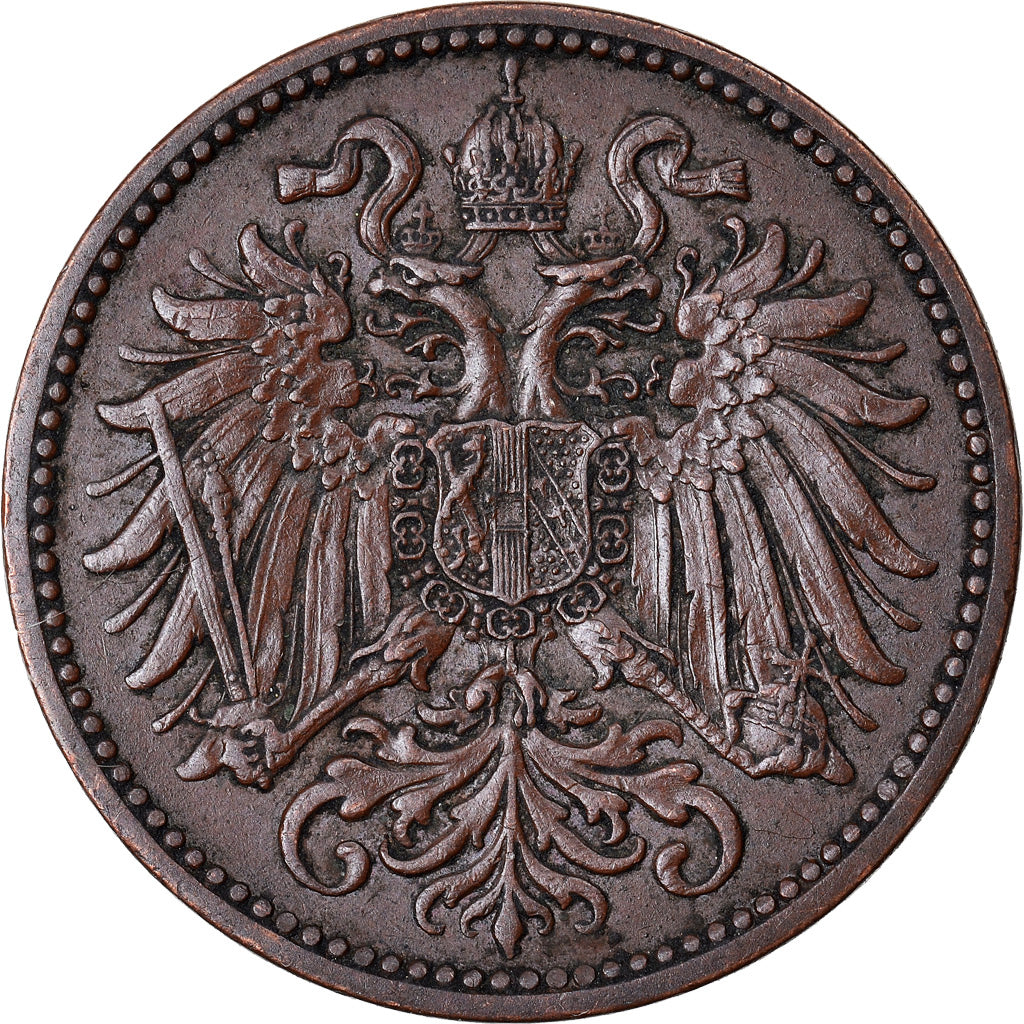 Coin, Austria, Franz Joseph I, 2 Heller, 1911, AU(50-53), Bronze, KM:2801