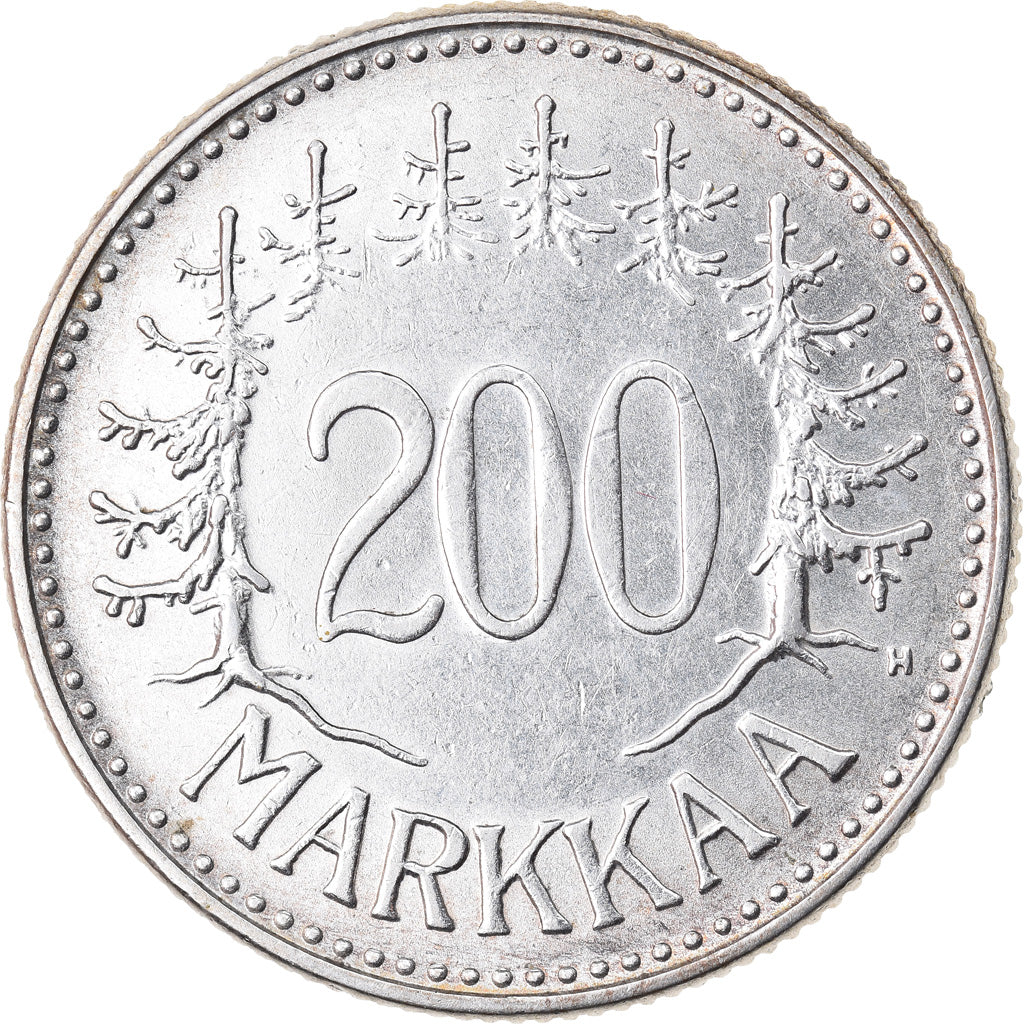 Coin, Finland, 200 Markkaa, 1957, FDC, MS(65-70), Silver, KM:42