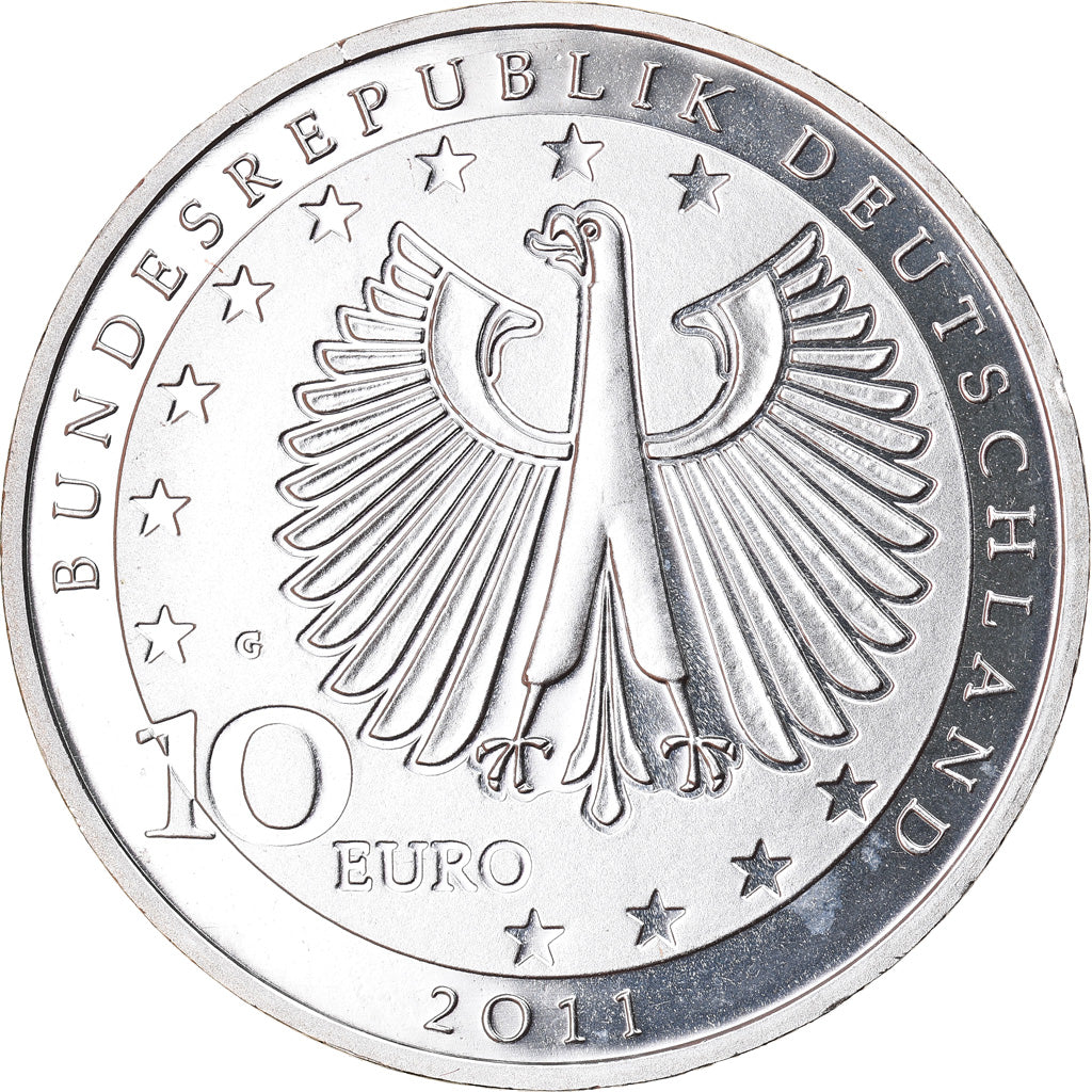 République fédérale allemande, 10 Euro, Franz Listz, 2011, BE, FDC, Argent
