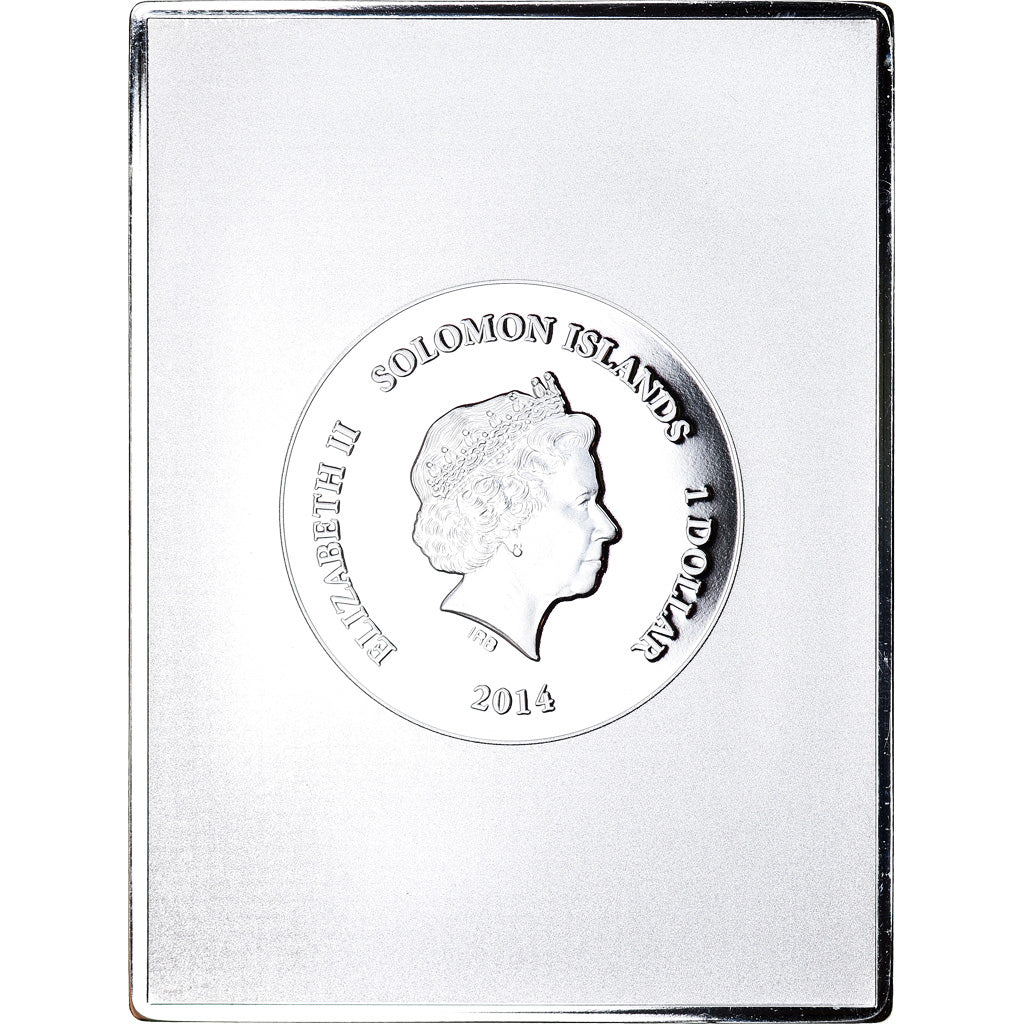 Coin, Solomon Islands, Sunflowers Vincent Van Gogh, Dollar, 2014, BE, MS(65-70)
