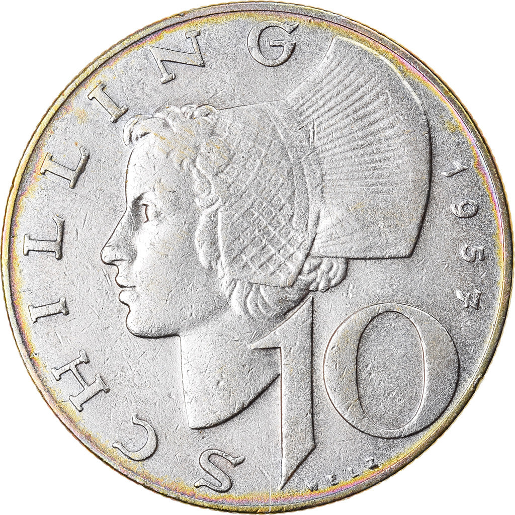 Moneta, Austria, 10 Schilling, 1957, Vienne, BB+, Argento, KM:2882