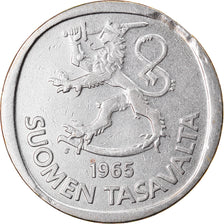 Coin, Finland, Markka, 1965, AU(50-53), Silver, KM:49