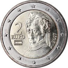 Áustria, 2 Euro, 2017, MS(63), Bimetálico