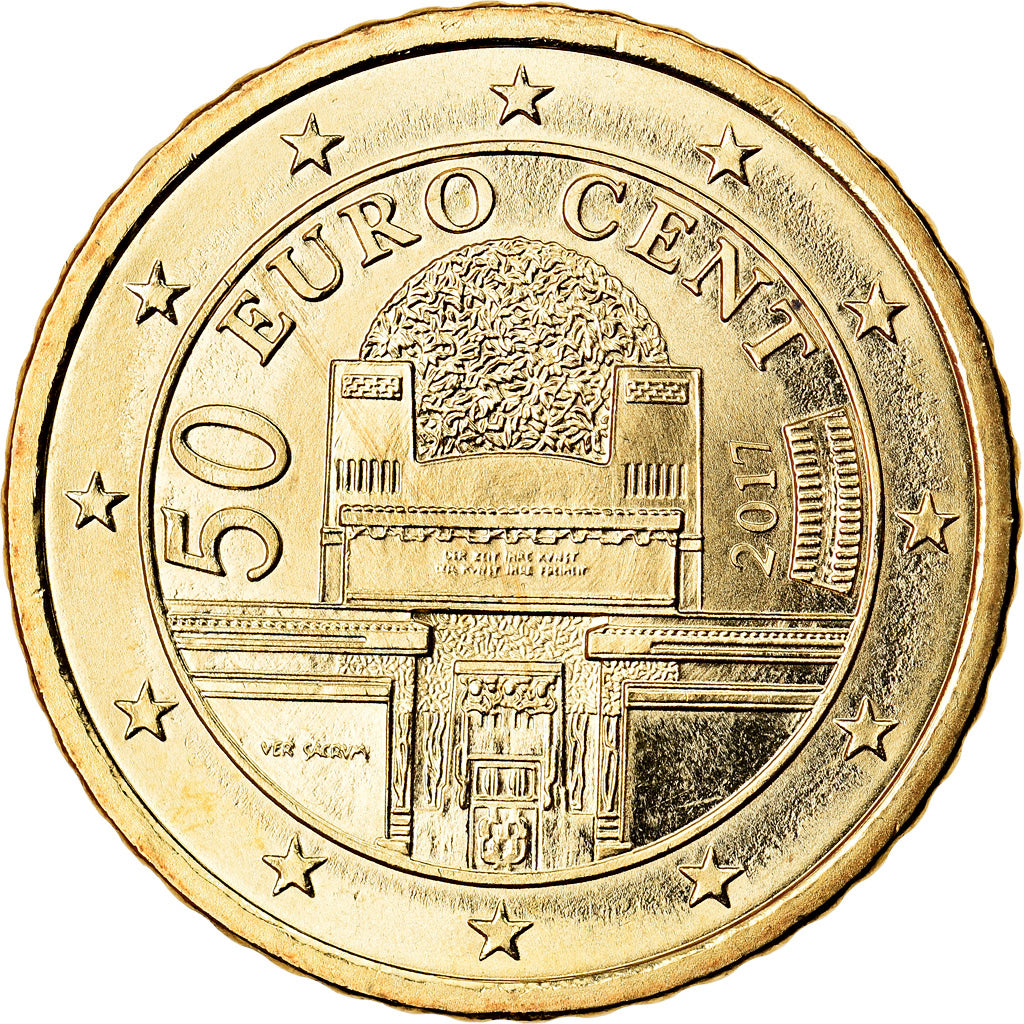 Austria, 50 Euro Cent, 2017, Vienna, MS(63), Mosiądz