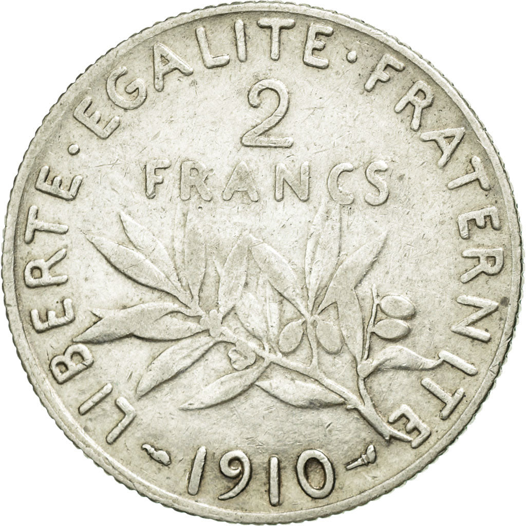 Monnaie, France, Semeuse, 2 Francs, 1910, Paris, TB+, Argent, KM:845.1