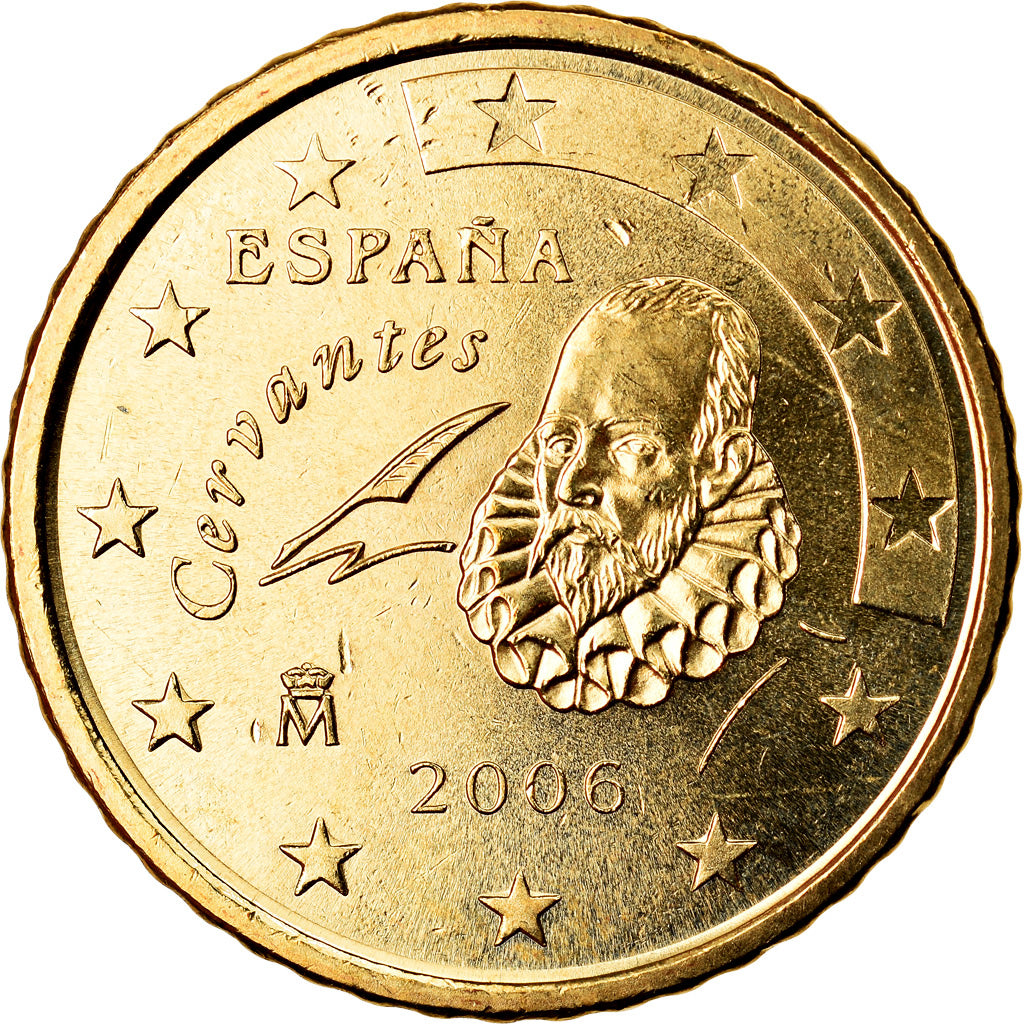 Spanje, 50 Euro Cent, 2006, ZF+, Tin, KM:1045