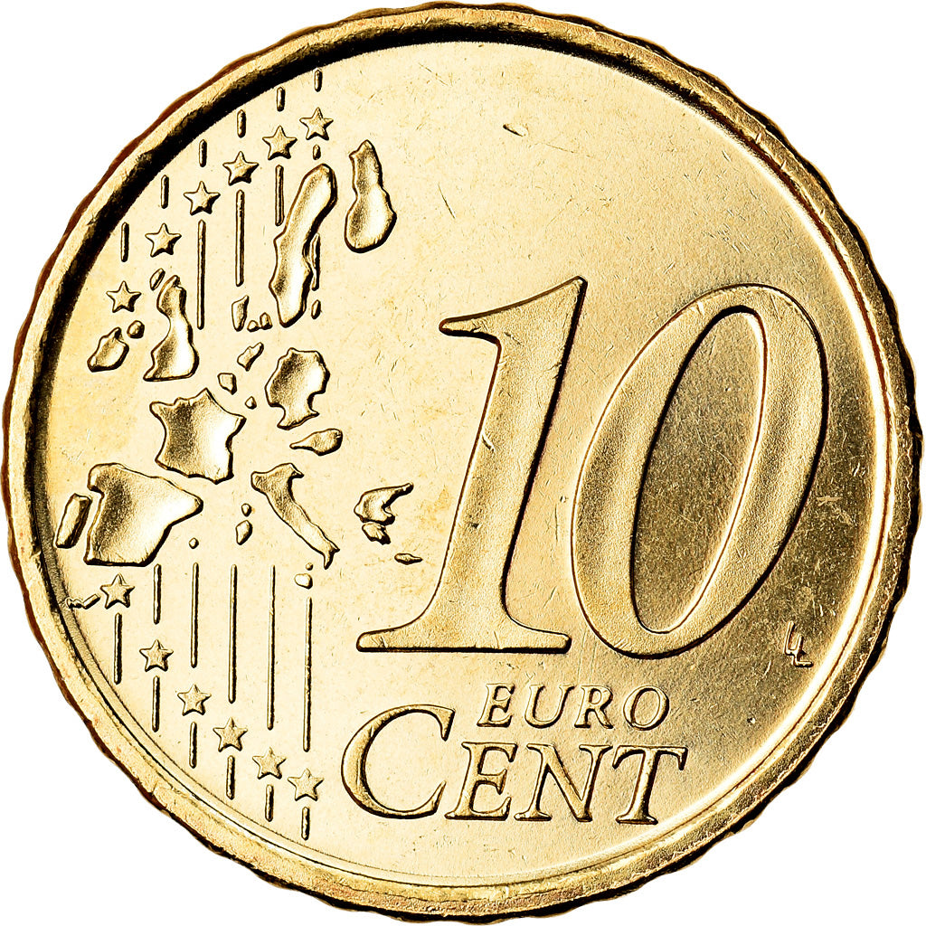 España, 10 Euro Cent, 2006, MBC+, Latón, KM:1043