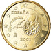 España, 10 Euro Cent, 2001, SC, Latón, KM:1043