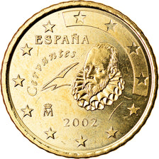 Spagna, 50 Euro Cent, 2002, SPL, Ottone, KM:1045