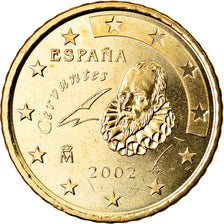 Espanha, 50 Euro Cent, 2002, MS(63), Latão, KM:1045