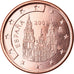 Spain, 5 Euro Cent, 2002, MS(63), Copper Plated Steel, KM:1042