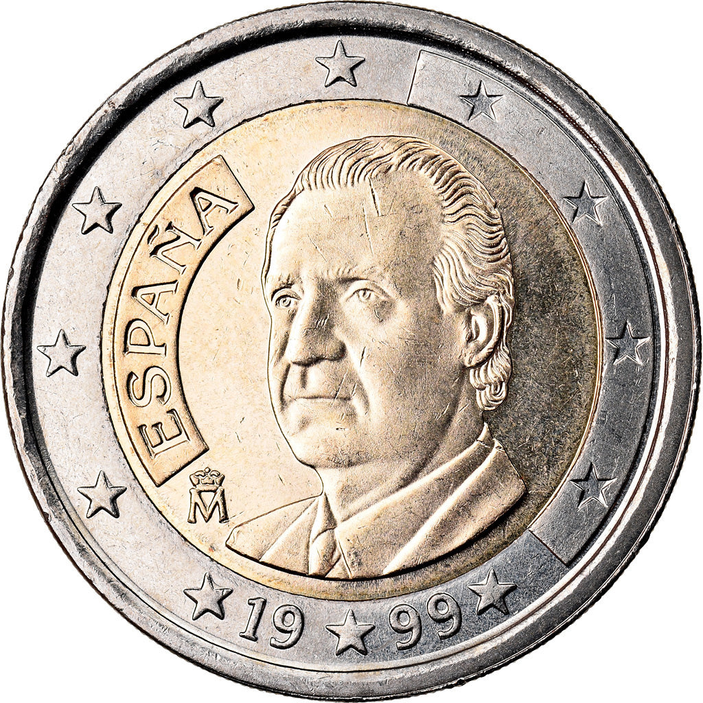 España, 2 Euro, 1999, MBC+, Bimetálico, KM:1047