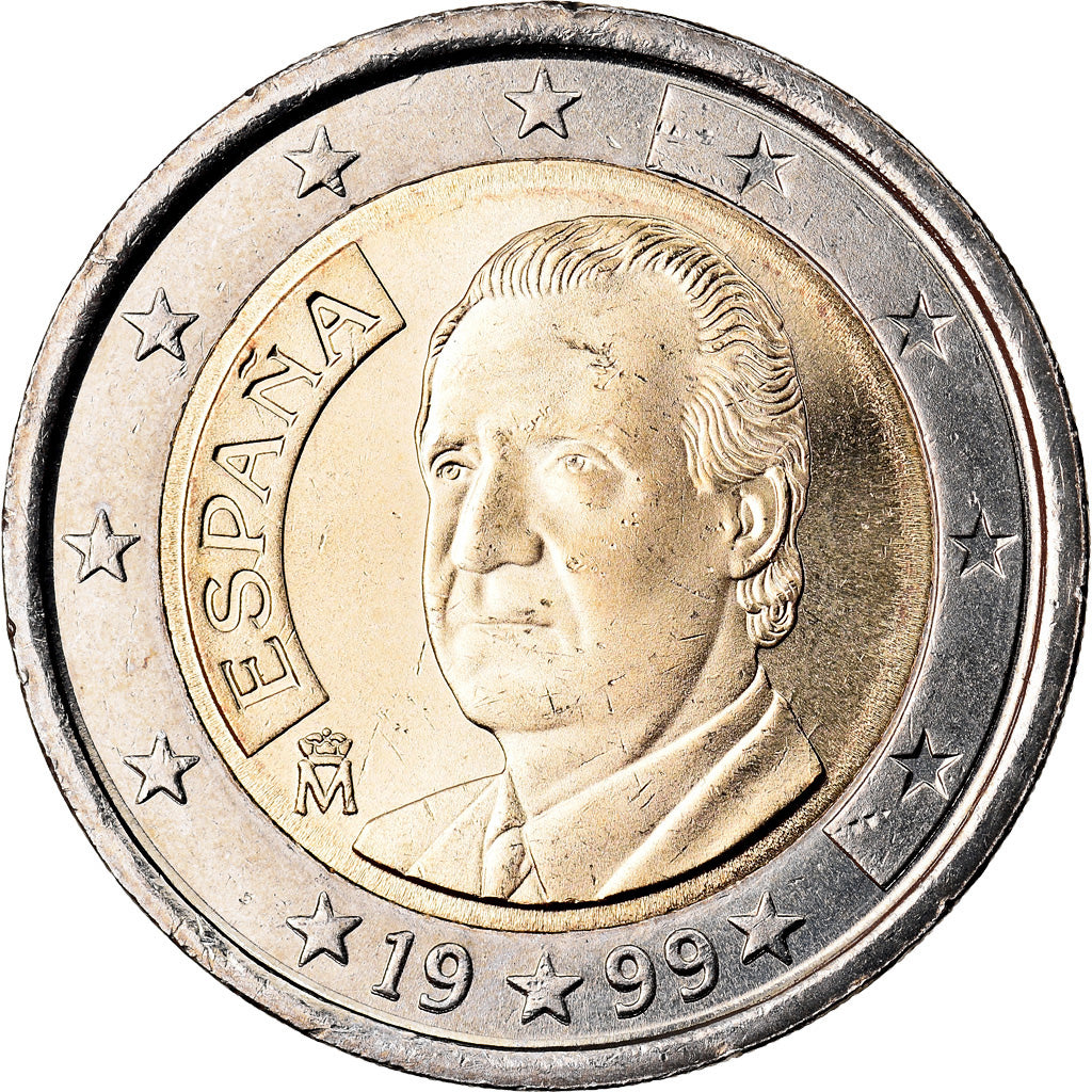 Spain, 2 Euro, 1999, AU(50-53), Bi-Metallic, KM:1047