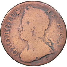 Great Britain, George II, 1/2 Penny, 1746, F(12-15), Copper, KM:579.2