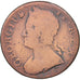 Great Britain, George II, 1/2 Penny, 1746, F(12-15), Copper, KM:579.2