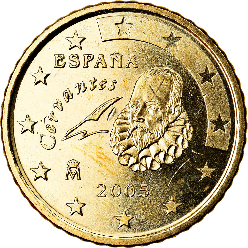 España, 50 Euro Cent, 2005, SC, Latón, KM:1045