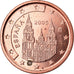 Espanha, 2 Euro Cent, 2005, AU(50-53), Aço Cromado a Cobre, KM:1041
