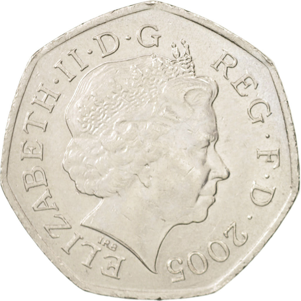 Coin, Great Britain, Elizabeth II, 50 Pence, 2005, British Royal Mint