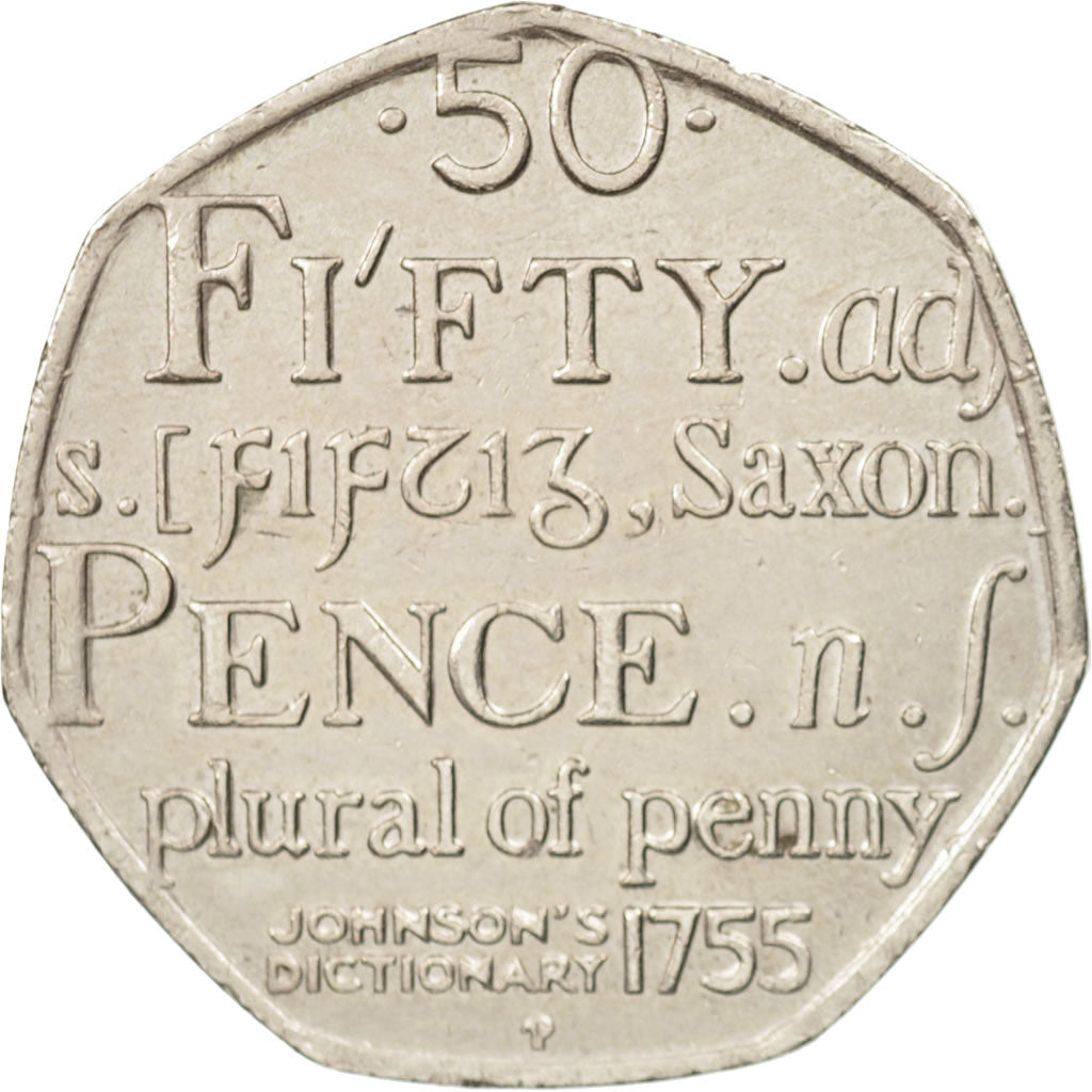 Coin, Great Britain, Elizabeth II, 50 Pence, 2005, British Royal Mint