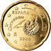 España, 20 Euro Cent, 2000, SC, Latón, KM:1044