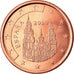 Spagna, 5 Euro Cent, 2000, BB+, Acciaio placcato rame, KM:1042