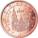 Spagna, 2 Euro Cent, 2000, BB+, Acciaio placcato rame, KM:1041