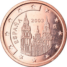 Spagna, 2 Euro Cent, 2003, SPL, Acciaio placcato rame, KM:1041