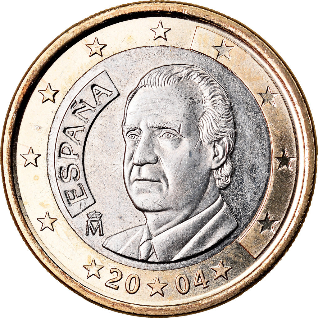 Spagna, Euro, 2004, BB+, Bi-metallico, KM:1046