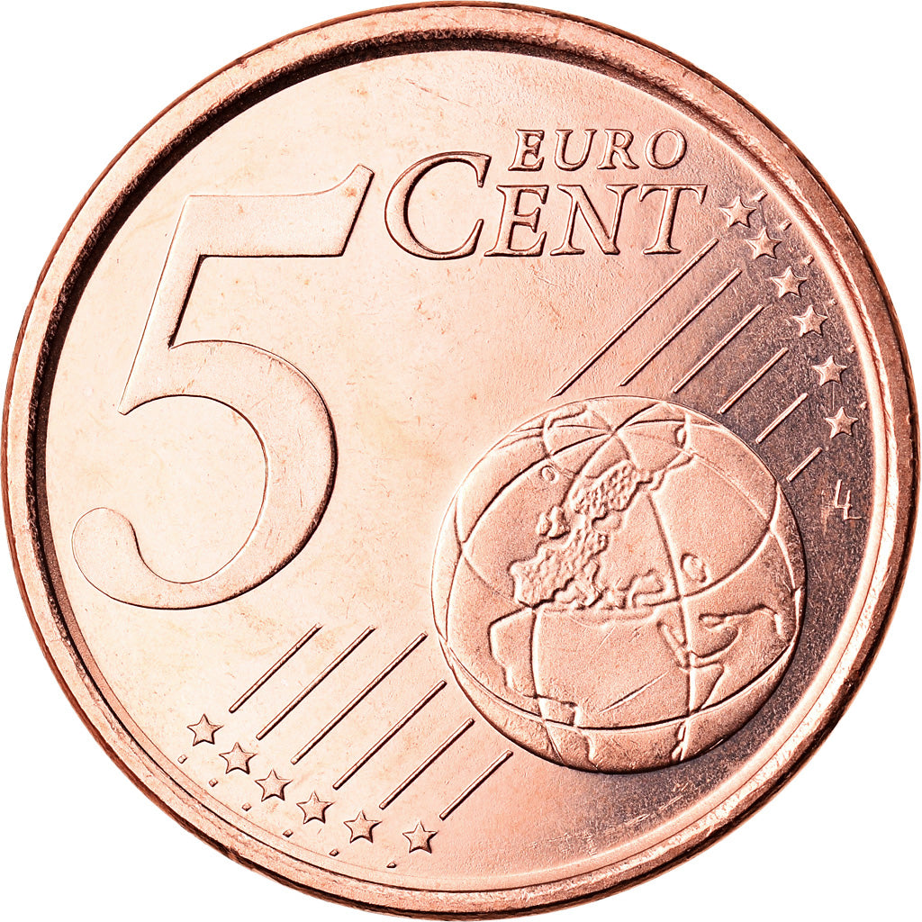 España, 5 Euro Cent, 2004, SC, Cobre chapado en acero, KM:1042