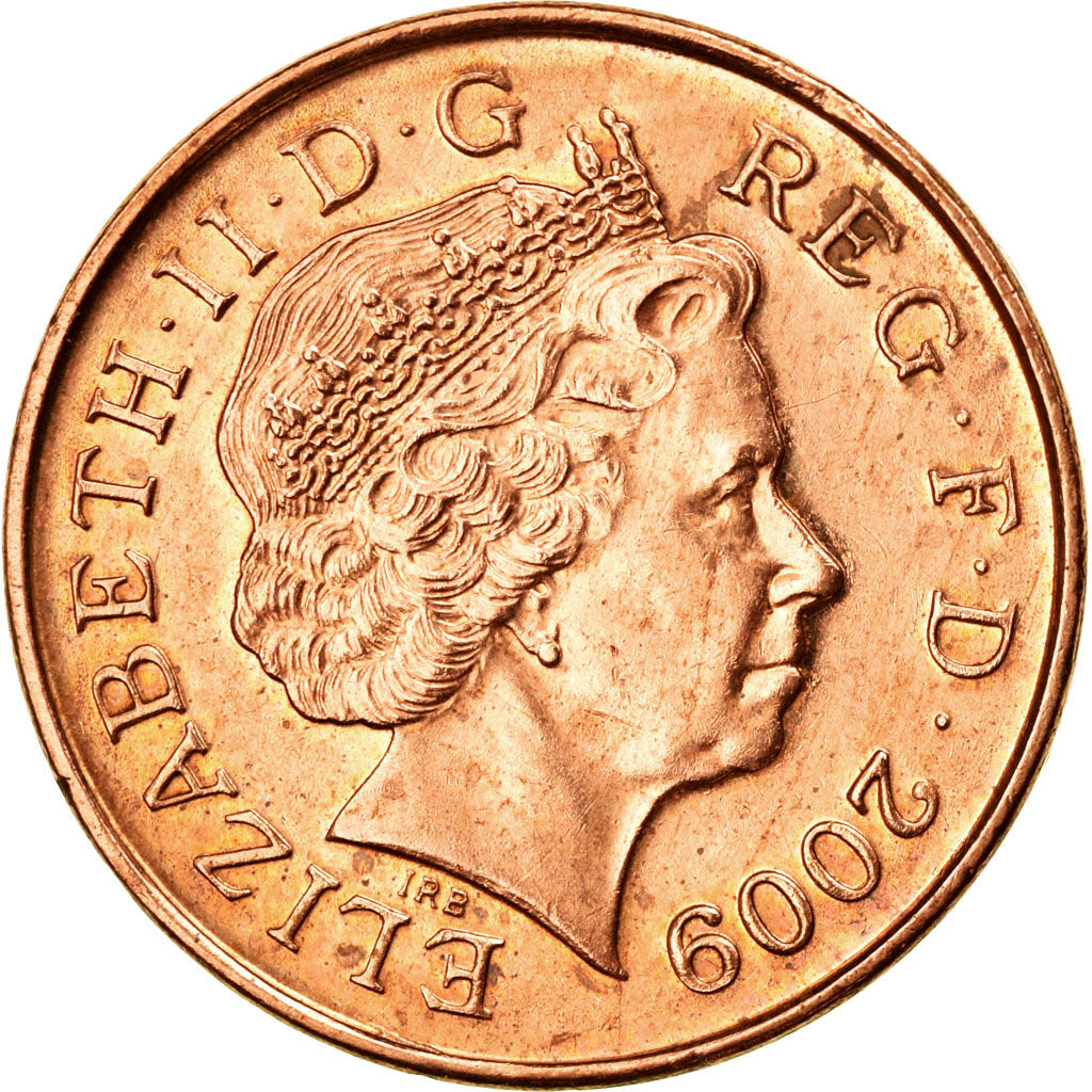 Coin, Great Britain, Elizabeth II, Penny, 2009, AU(55-58), Copper Plated Steel