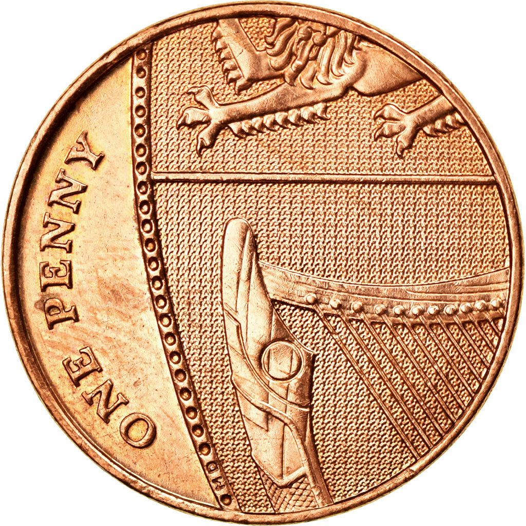 Coin, Great Britain, Elizabeth II, Penny, 2009, AU(55-58), Copper Plated Steel