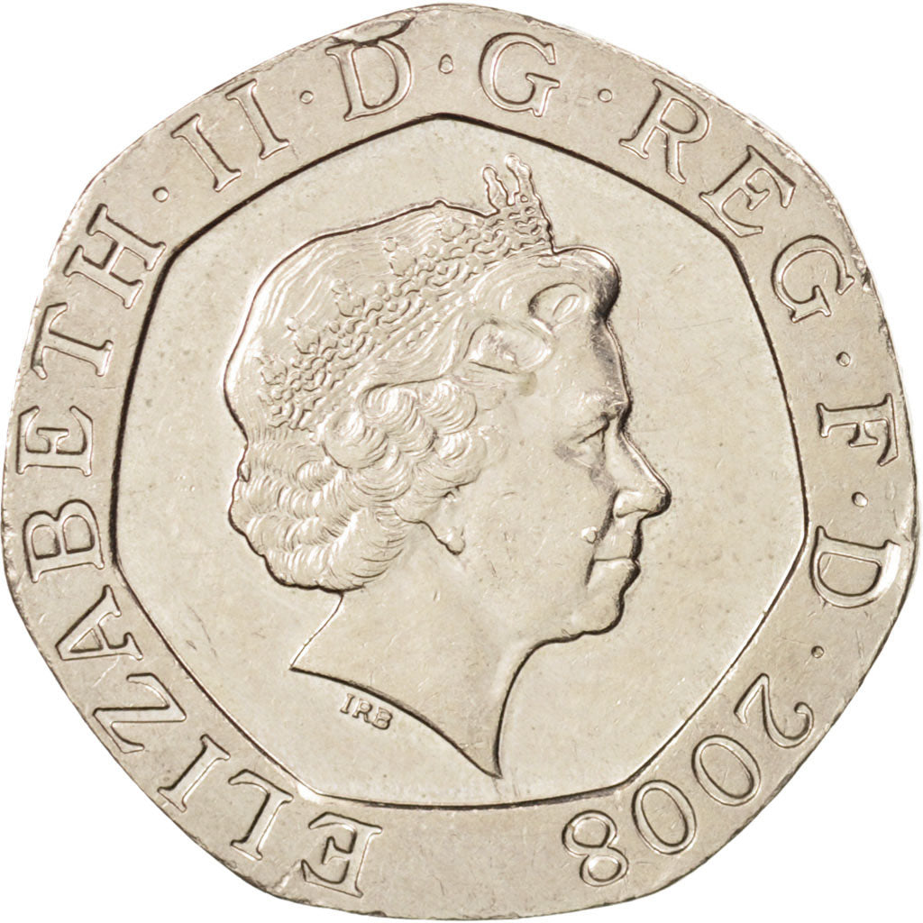 Great Britain, Elizabeth II, 20 Pence, 2008, AU(50-53), Copper-nickel, KM:1111