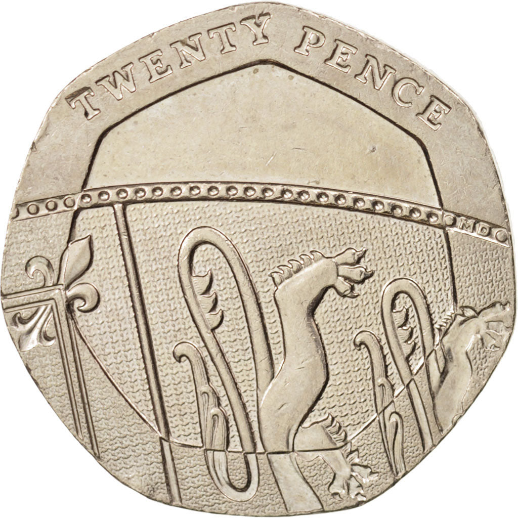 Great Britain, Elizabeth II, 20 Pence, 2008, AU(50-53), Copper-nickel, KM:1111
