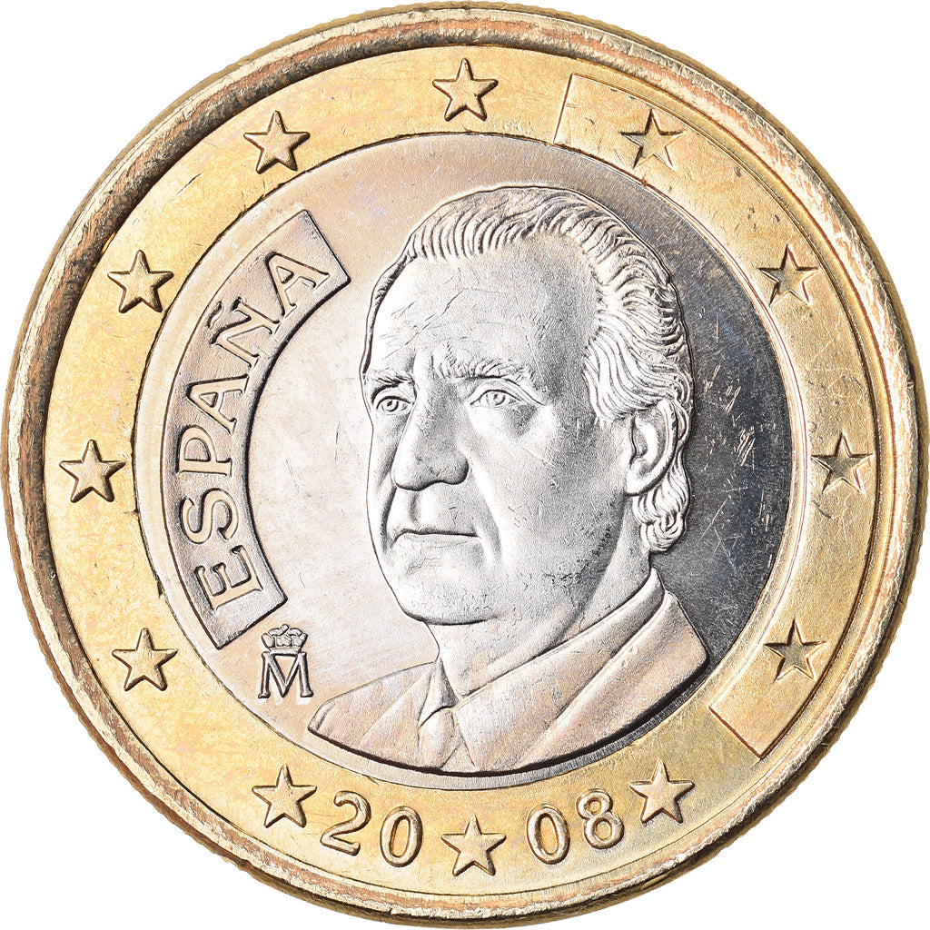 Spain, Euro, 2008, MS(63), Bi-Metallic, KM:1073